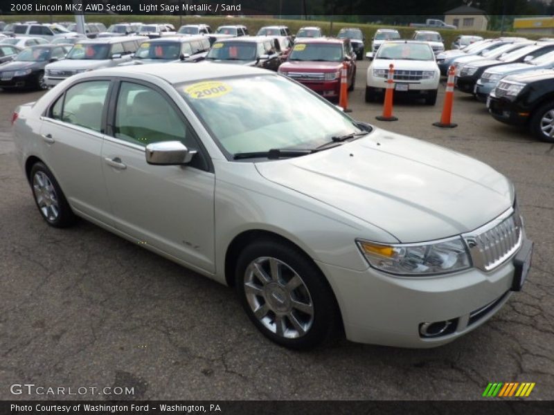 Light Sage Metallic / Sand 2008 Lincoln MKZ AWD Sedan