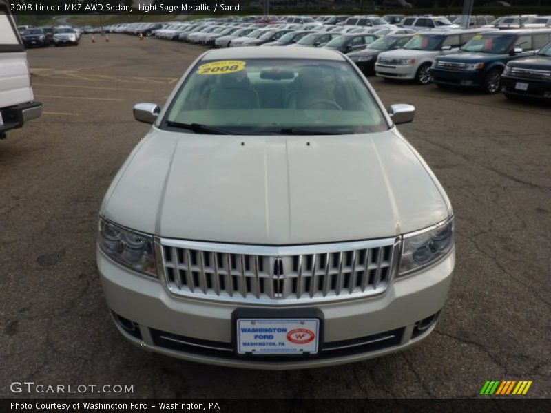 Light Sage Metallic / Sand 2008 Lincoln MKZ AWD Sedan