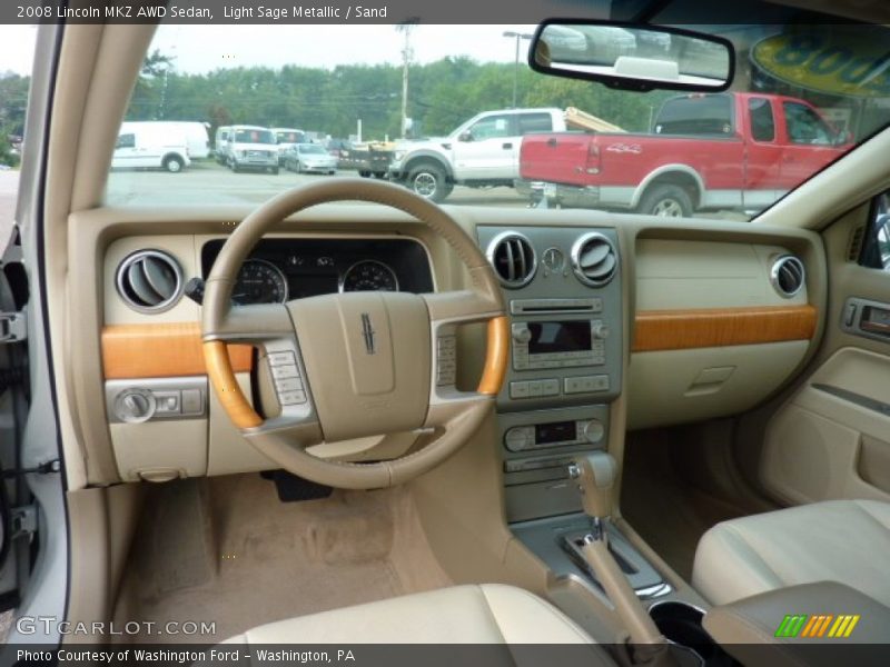 Light Sage Metallic / Sand 2008 Lincoln MKZ AWD Sedan