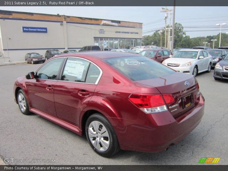 Ruby Red Pearl / Off-Black 2011 Subaru Legacy 2.5i