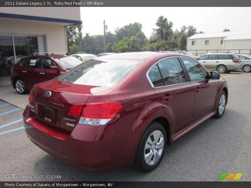 Ruby Red Pearl / Off-Black 2011 Subaru Legacy 2.5i