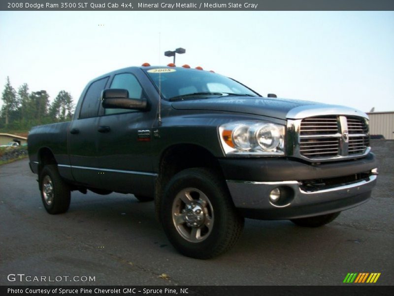 Mineral Gray Metallic / Medium Slate Gray 2008 Dodge Ram 3500 SLT Quad Cab 4x4