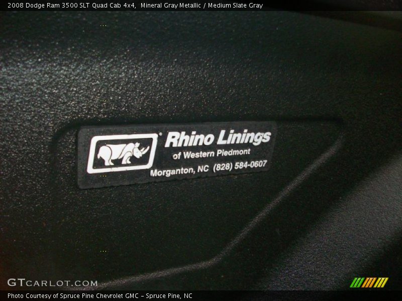 Mineral Gray Metallic / Medium Slate Gray 2008 Dodge Ram 3500 SLT Quad Cab 4x4
