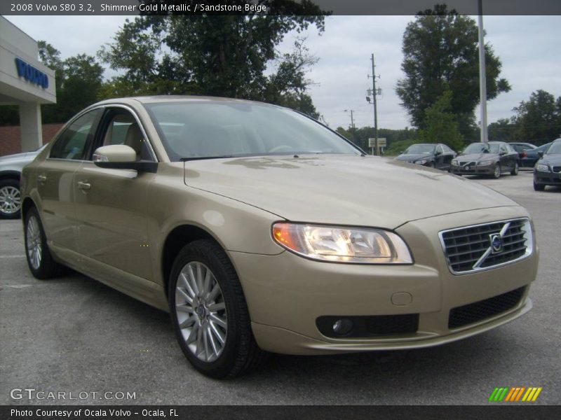 Shimmer Gold Metallic / Sandstone Beige 2008 Volvo S80 3.2