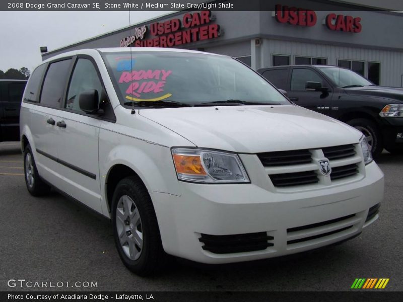 Stone White / Medium Slate Gray/Light Shale 2008 Dodge Grand Caravan SE