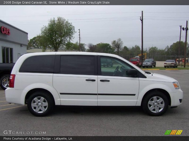 Stone White / Medium Slate Gray/Light Shale 2008 Dodge Grand Caravan SE