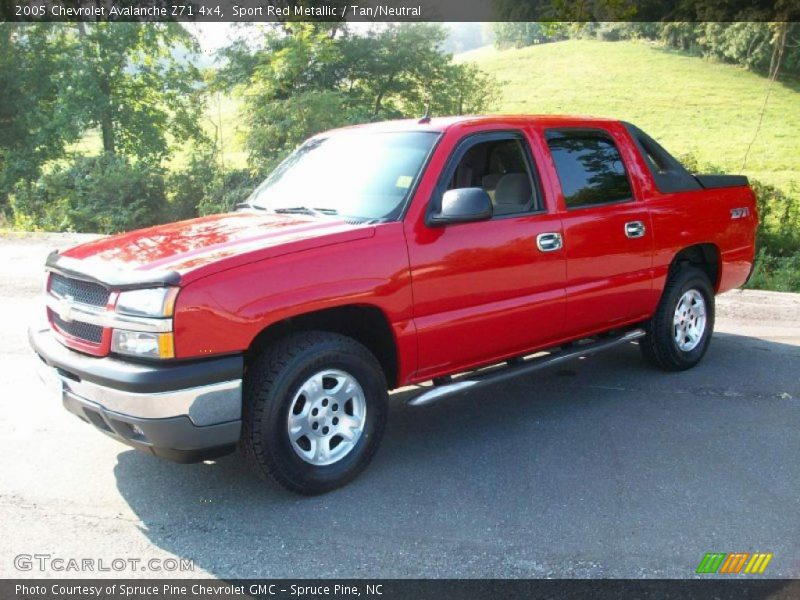 Sport Red Metallic / Tan/Neutral 2005 Chevrolet Avalanche Z71 4x4