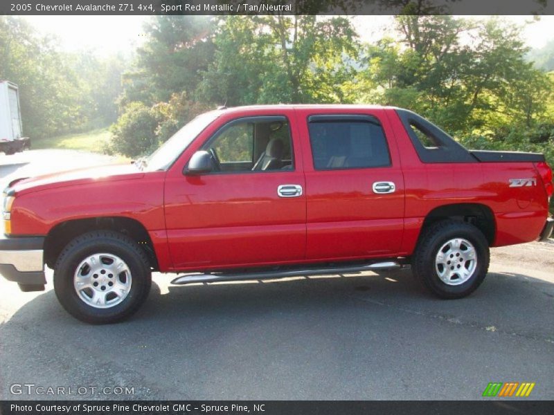 Sport Red Metallic / Tan/Neutral 2005 Chevrolet Avalanche Z71 4x4