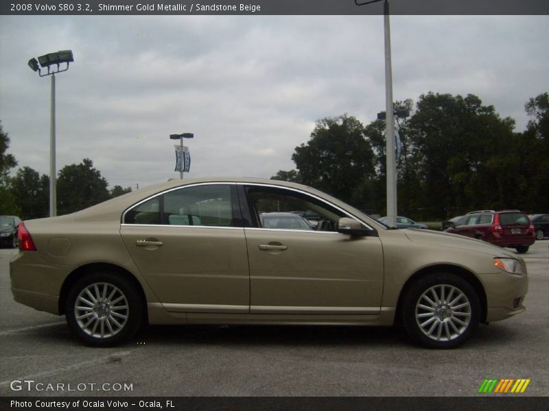 Shimmer Gold Metallic / Sandstone Beige 2008 Volvo S80 3.2