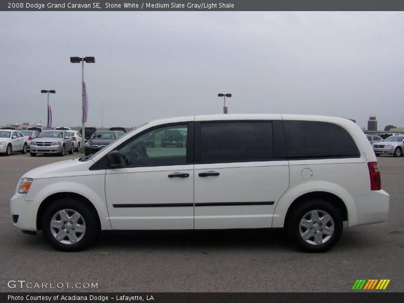 Stone White / Medium Slate Gray/Light Shale 2008 Dodge Grand Caravan SE