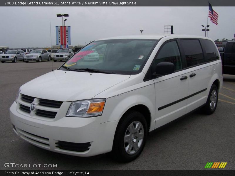 Stone White / Medium Slate Gray/Light Shale 2008 Dodge Grand Caravan SE