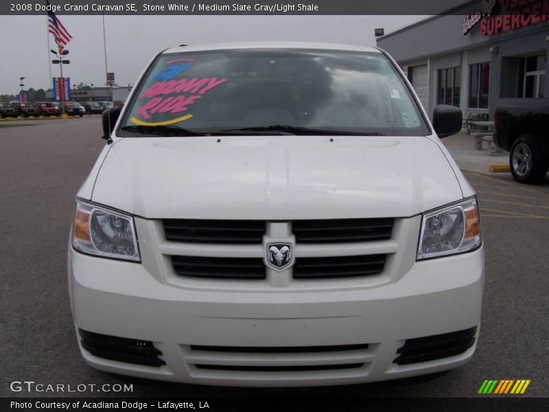 Stone White / Medium Slate Gray/Light Shale 2008 Dodge Grand Caravan SE