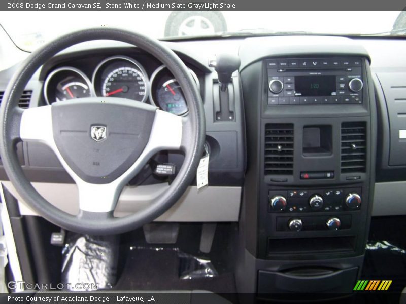 Stone White / Medium Slate Gray/Light Shale 2008 Dodge Grand Caravan SE