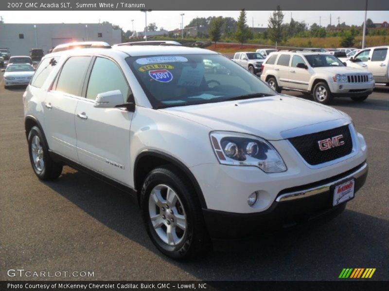 Summit White / Titanium 2007 GMC Acadia SLT