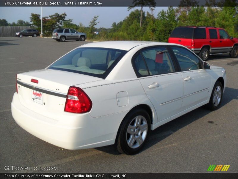 White / Titanium Gray 2006 Chevrolet Malibu LT Sedan