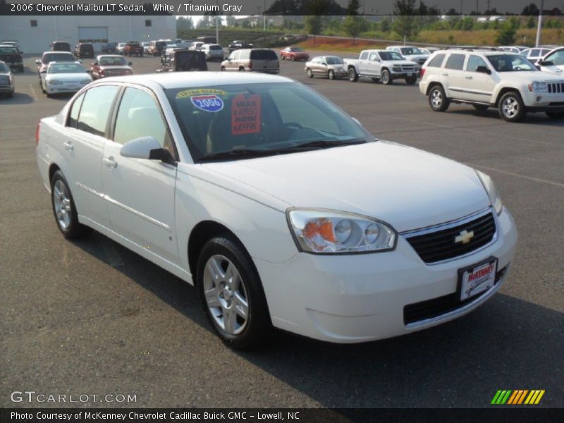 White / Titanium Gray 2006 Chevrolet Malibu LT Sedan