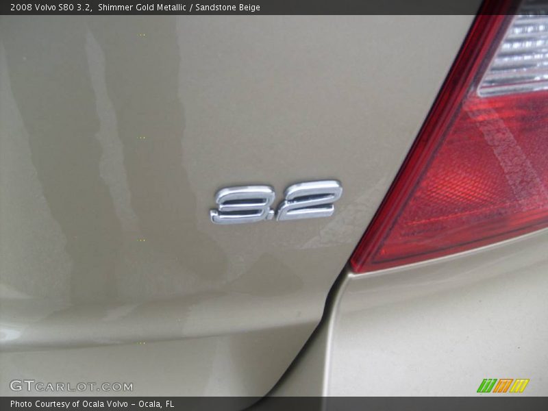 Shimmer Gold Metallic / Sandstone Beige 2008 Volvo S80 3.2