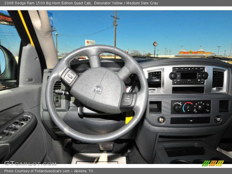 Detonator Yellow / Medium Slate Gray 2008 Dodge Ram 1500 Big Horn Edition Quad Cab