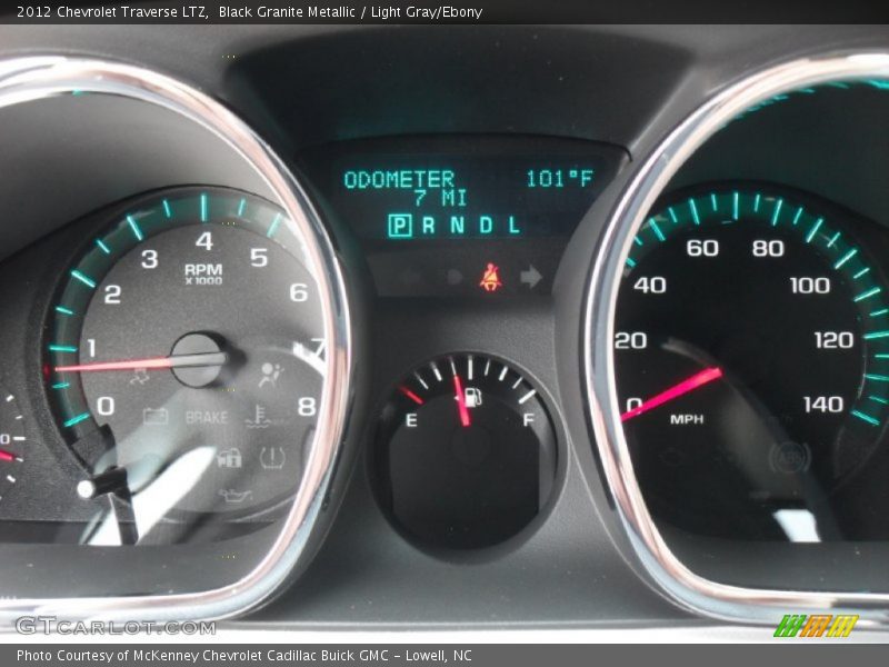 Black Granite Metallic / Light Gray/Ebony 2012 Chevrolet Traverse LTZ