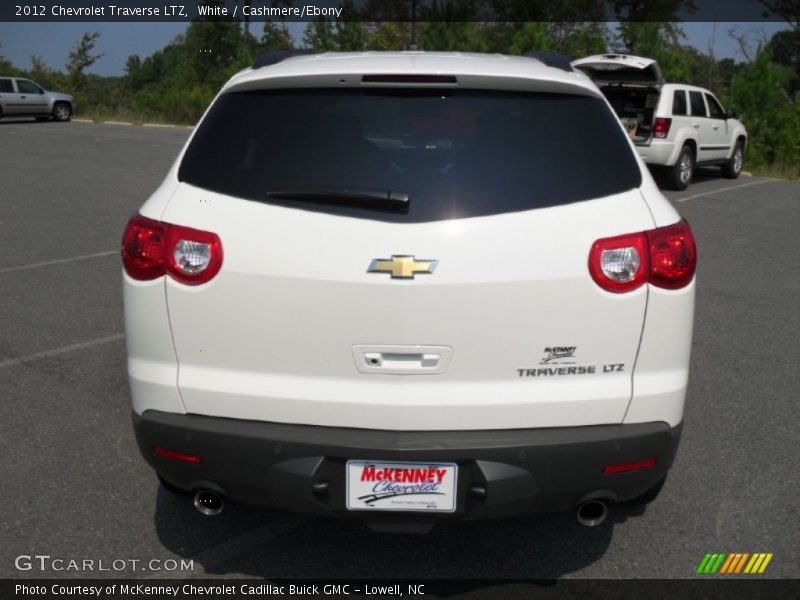 White / Cashmere/Ebony 2012 Chevrolet Traverse LTZ