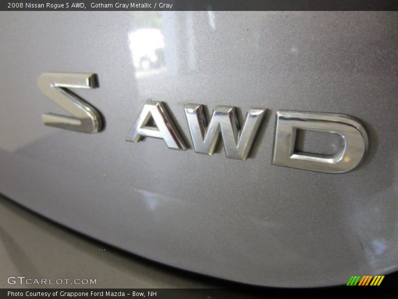 Gotham Gray Metallic / Gray 2008 Nissan Rogue S AWD