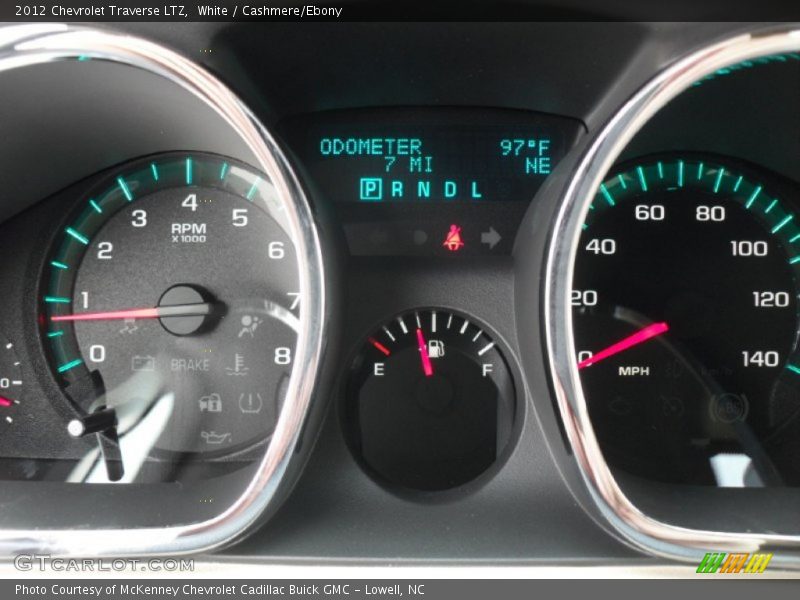 White / Cashmere/Ebony 2012 Chevrolet Traverse LTZ