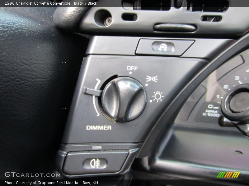 Controls of 1996 Corvette Convertible