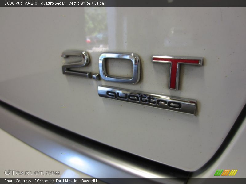 Arctic White / Beige 2006 Audi A4 2.0T quattro Sedan