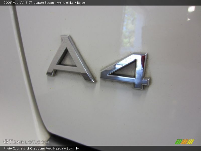 Arctic White / Beige 2006 Audi A4 2.0T quattro Sedan