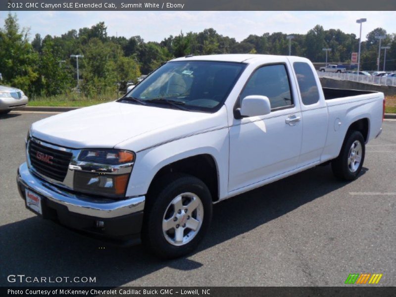 Summit White / Ebony 2012 GMC Canyon SLE Extended Cab