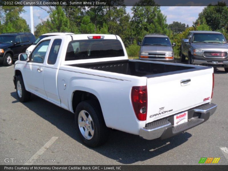 Summit White / Ebony 2012 GMC Canyon SLE Extended Cab