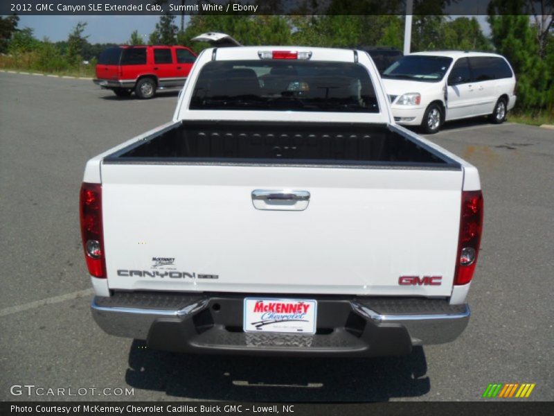 Summit White / Ebony 2012 GMC Canyon SLE Extended Cab