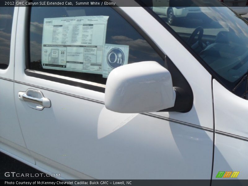 Summit White / Ebony 2012 GMC Canyon SLE Extended Cab