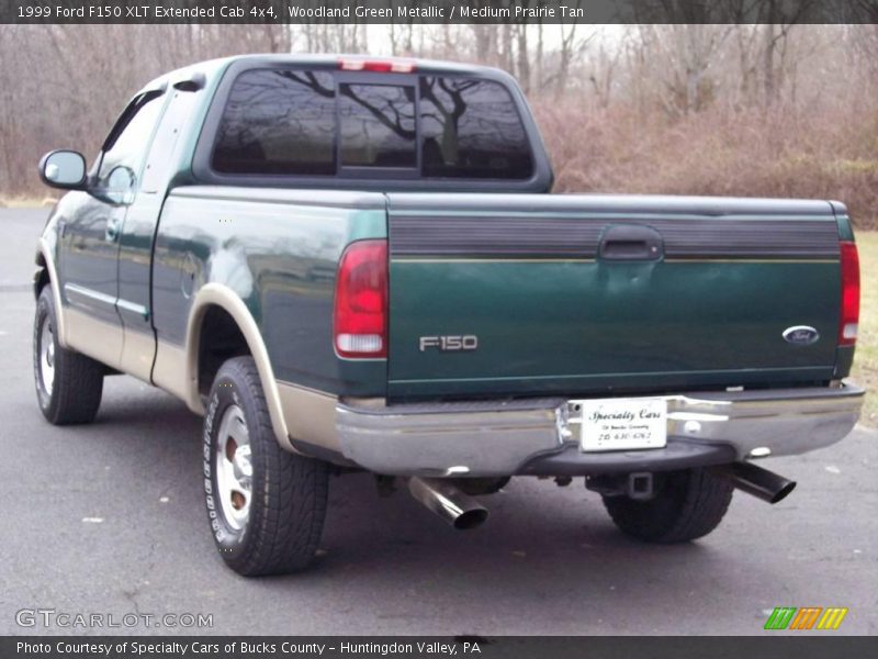 Woodland Green Metallic / Medium Prairie Tan 1999 Ford F150 XLT Extended Cab 4x4