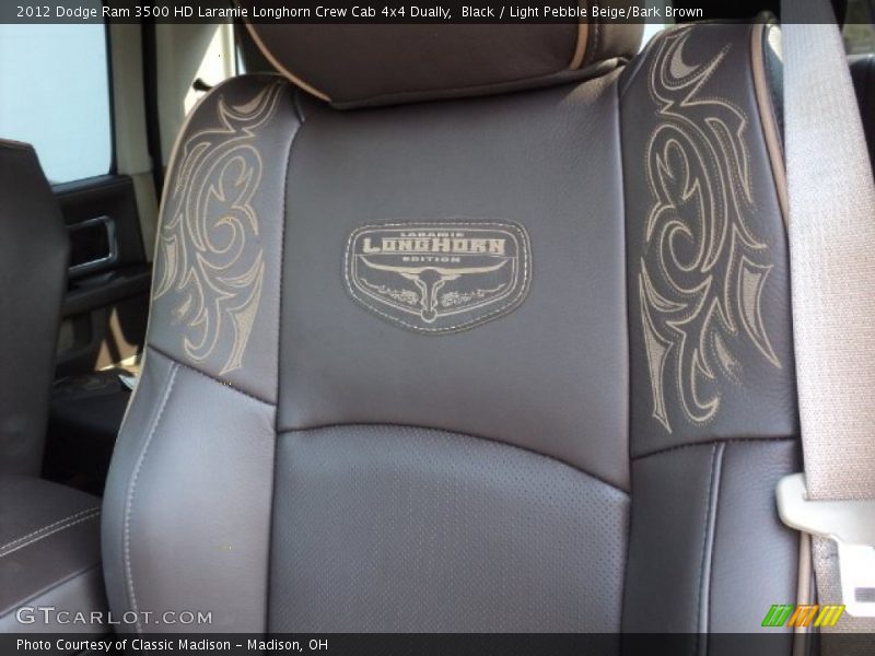  2012 Ram 3500 HD Laramie Longhorn Crew Cab 4x4 Dually Light Pebble Beige/Bark Brown Interior