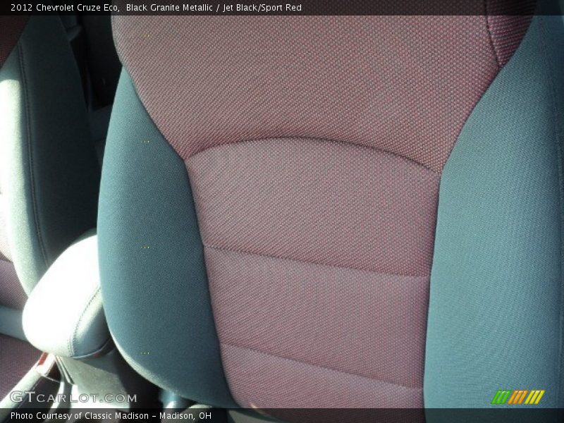 Black Granite Metallic / Jet Black/Sport Red 2012 Chevrolet Cruze Eco