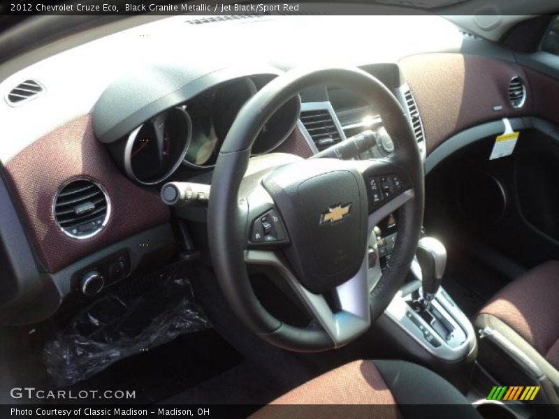 Jet Black/Sport Red Interior - 2012 Cruze Eco 