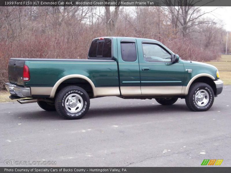 Woodland Green Metallic / Medium Prairie Tan 1999 Ford F150 XLT Extended Cab 4x4