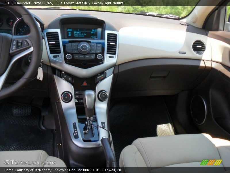 Blue Topaz Metallic / Cocoa/Light Neutral 2012 Chevrolet Cruze LT/RS