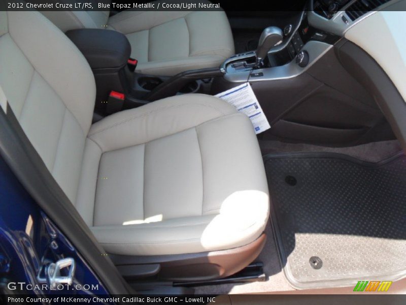 Blue Topaz Metallic / Cocoa/Light Neutral 2012 Chevrolet Cruze LT/RS