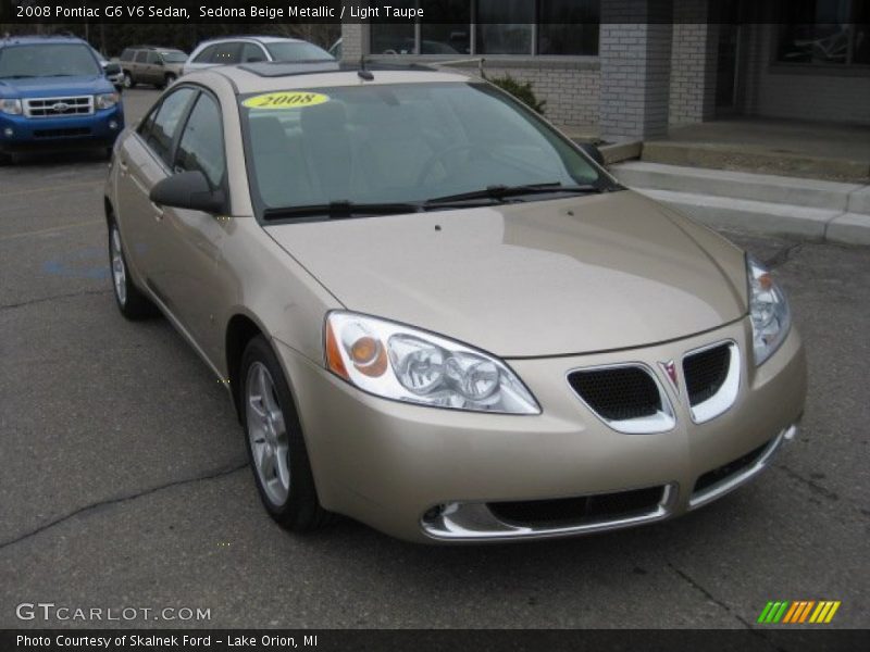 Sedona Beige Metallic / Light Taupe 2008 Pontiac G6 V6 Sedan