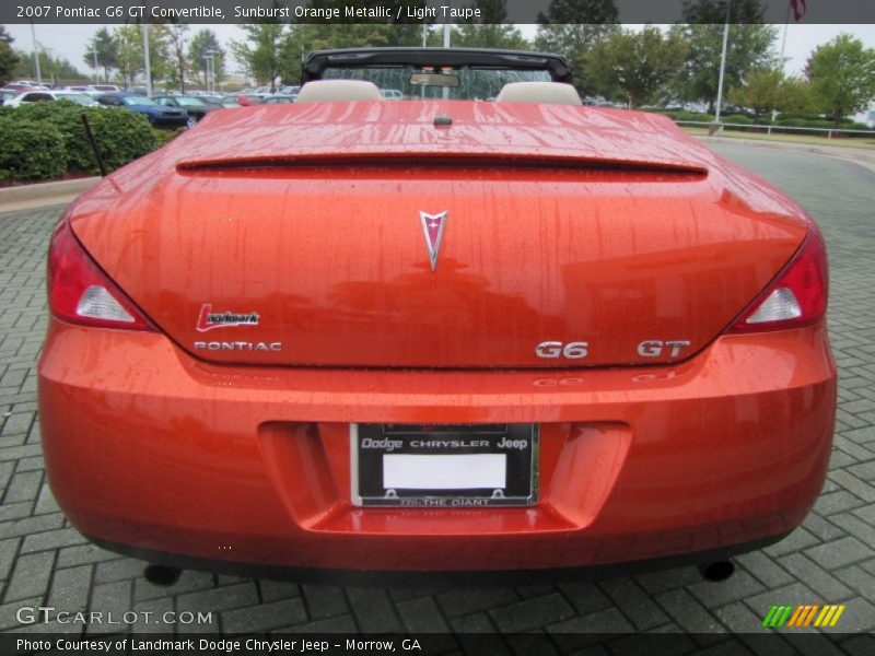 Sunburst Orange Metallic / Light Taupe 2007 Pontiac G6 GT Convertible