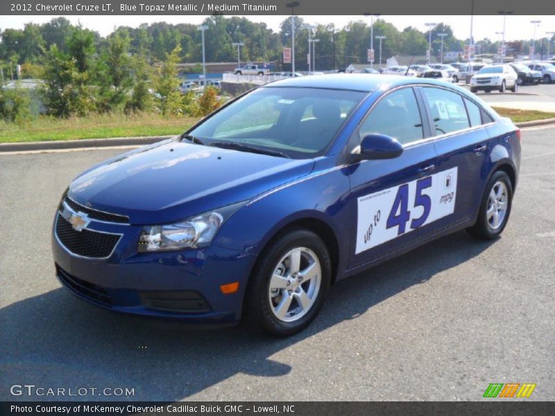 Blue Topaz Metallic / Medium Titanium 2012 Chevrolet Cruze LT