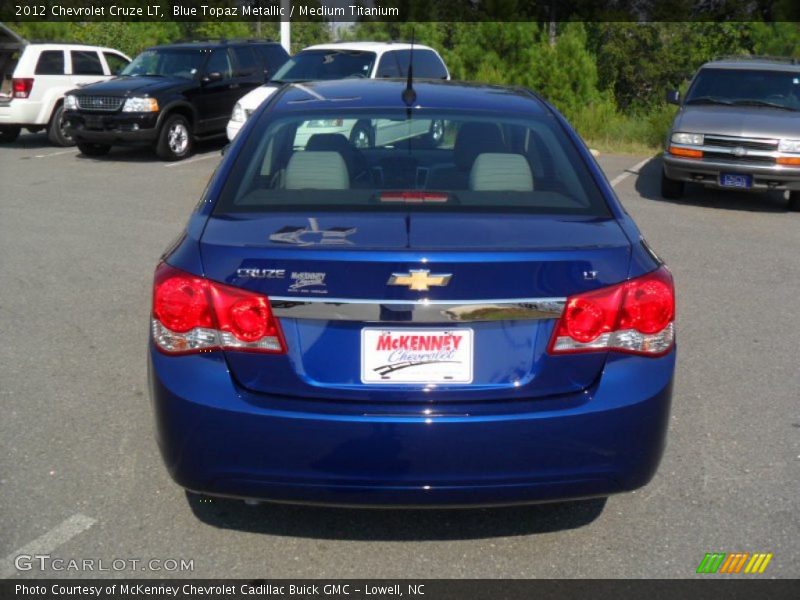 Blue Topaz Metallic / Medium Titanium 2012 Chevrolet Cruze LT
