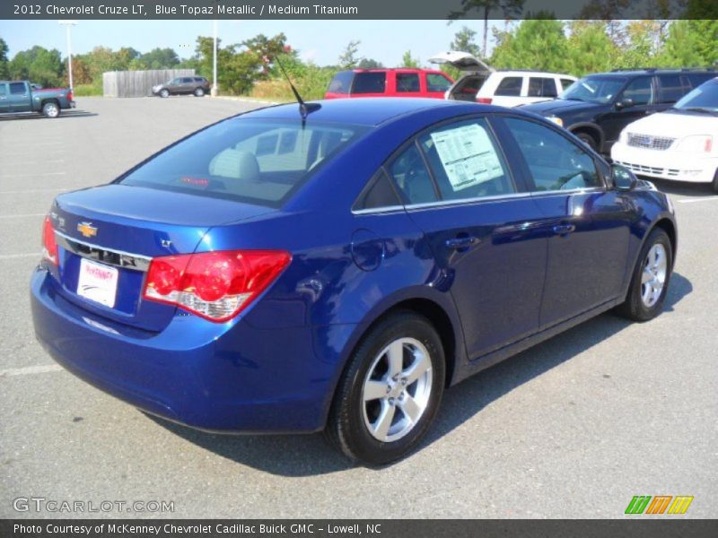 Blue Topaz Metallic / Medium Titanium 2012 Chevrolet Cruze LT