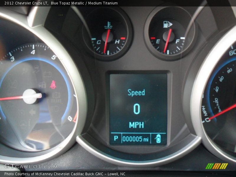 Blue Topaz Metallic / Medium Titanium 2012 Chevrolet Cruze LT