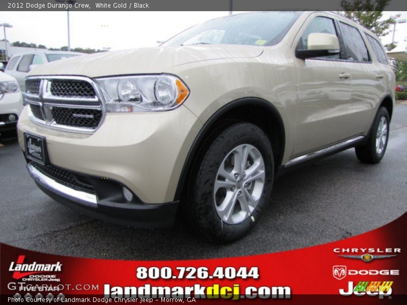 White Gold / Black 2012 Dodge Durango Crew