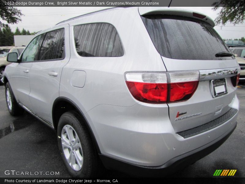 Bright Silver Metallic / Dark Graystone/Medium Graystone 2012 Dodge Durango Crew