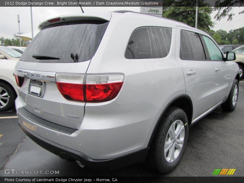 Bright Silver Metallic / Dark Graystone/Medium Graystone 2012 Dodge Durango Crew