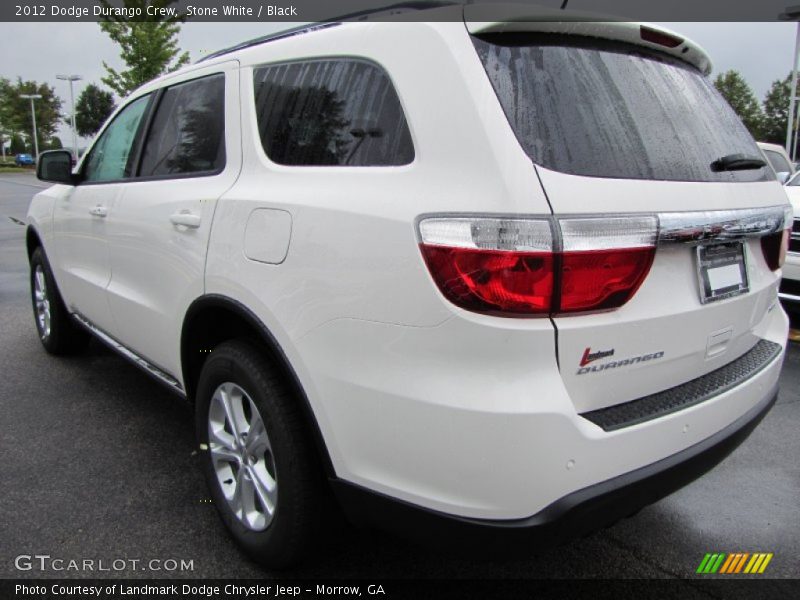 Stone White / Black 2012 Dodge Durango Crew